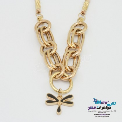 گردنبند طلا - طرح سنجاقک-MM2121